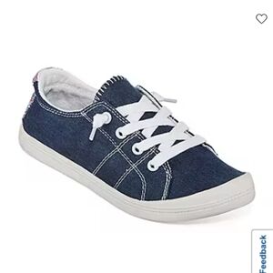 Navy slip on sneakers